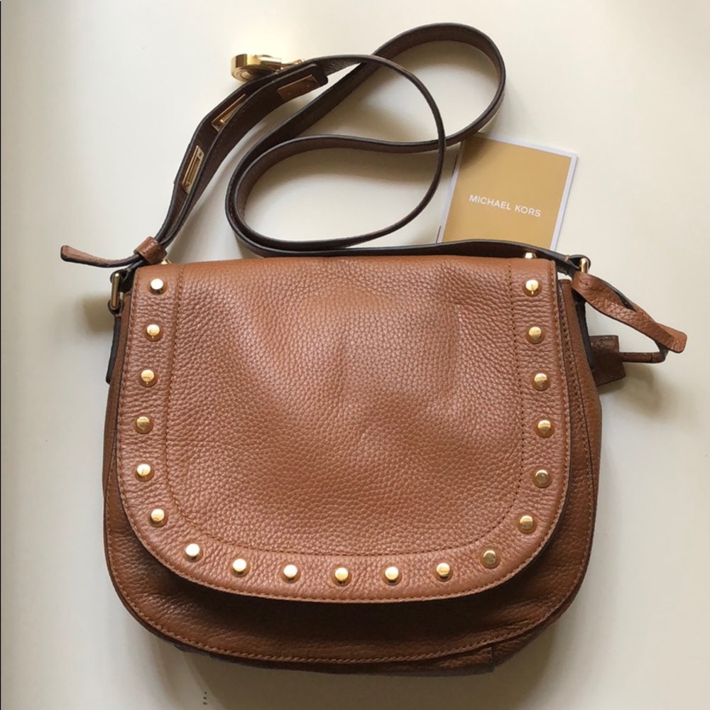 NWT MICHAEL Michael Kors studded messenger bag